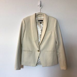 J.Crew Ivory Wool Shawl-Collar Blazer